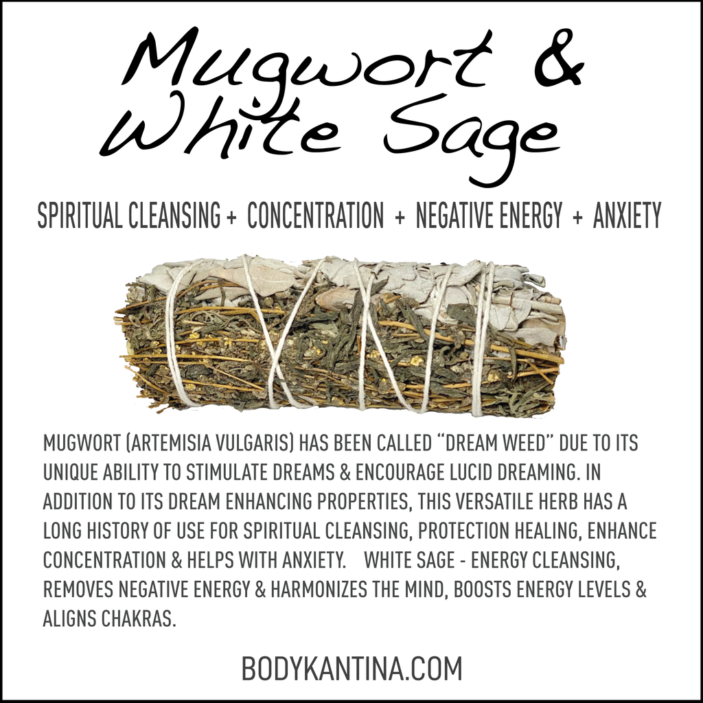 MUGWORT & WHITE SAGE SMUDGE STICK