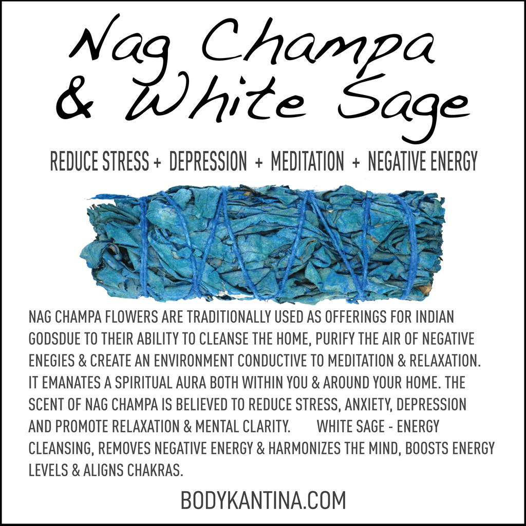 NAG CHAMPA WHITE SAGE SMUDGE STICK