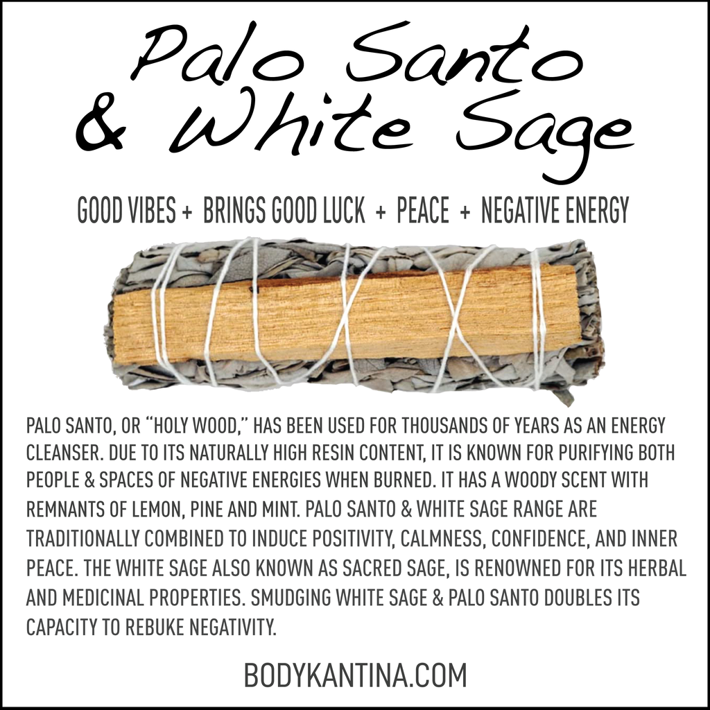 PALO SANTO AND WHITE SAGE SMUDGE STICK