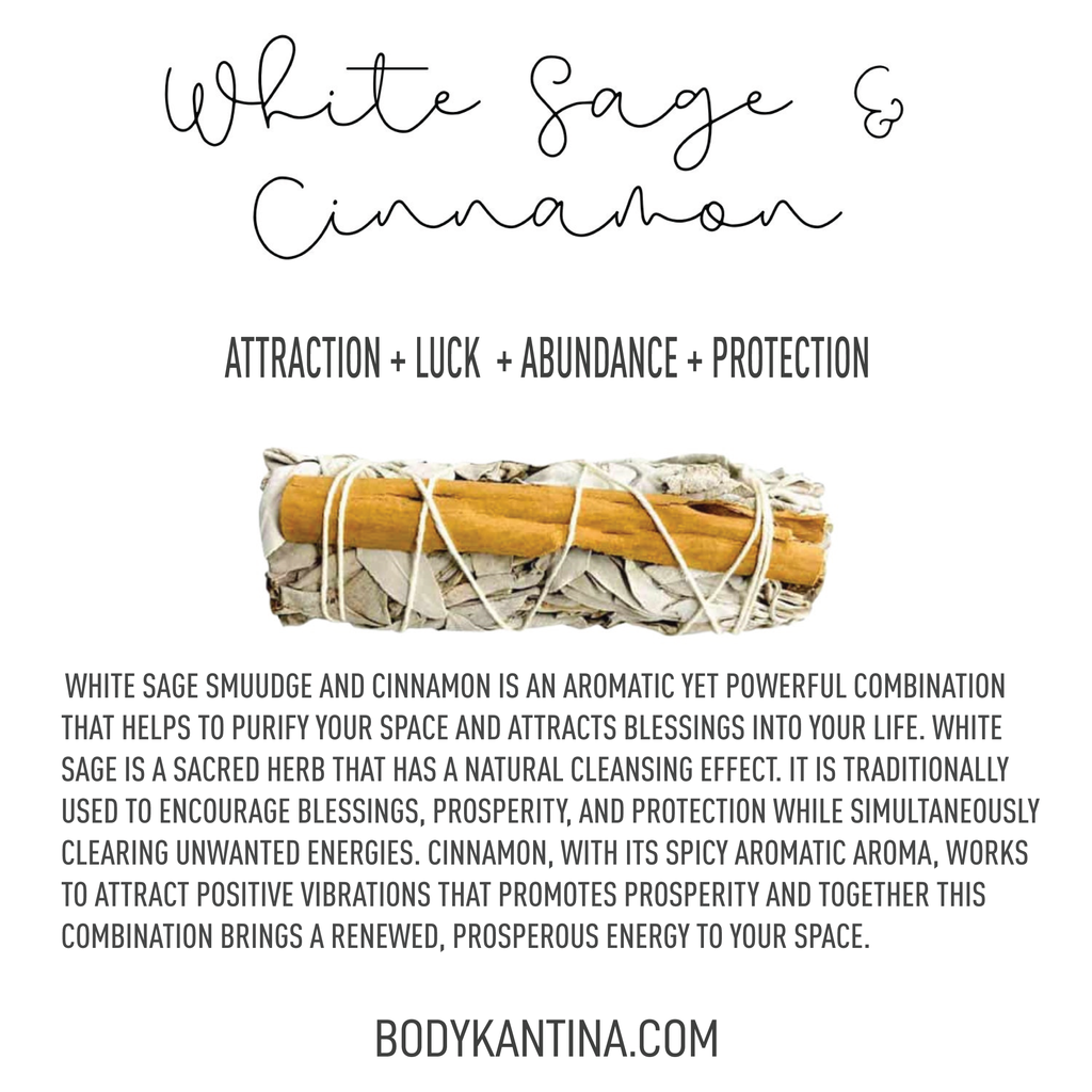 CINNAMON & WHITE SAGE SMUDGE STICK